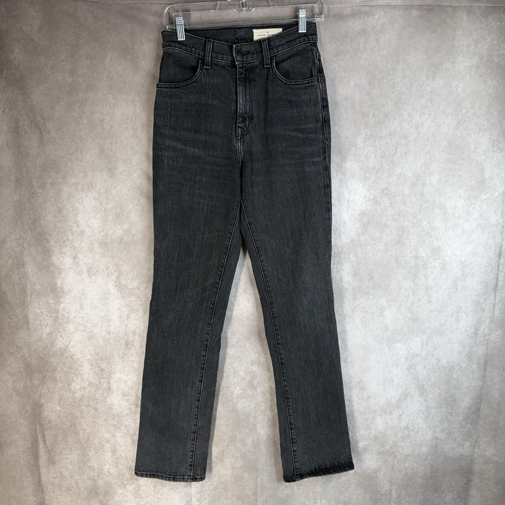 Imogene And Willie Sophie High Rise Slim Straight Jeans In Washed Black Size 27